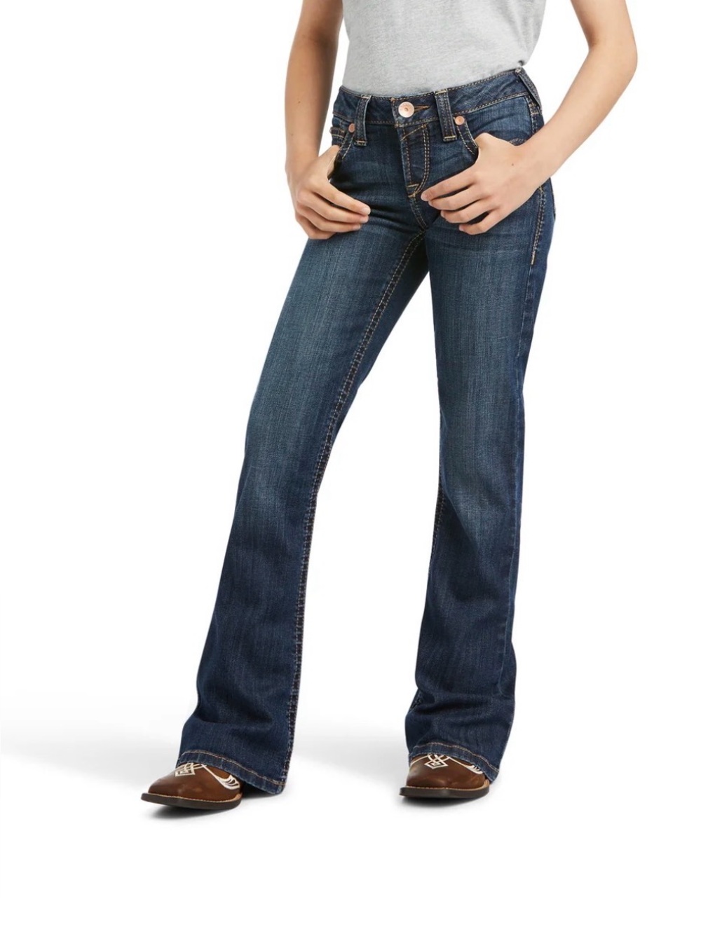 Ariat Girls Real Flare Vicky Dresden - Dark Wash